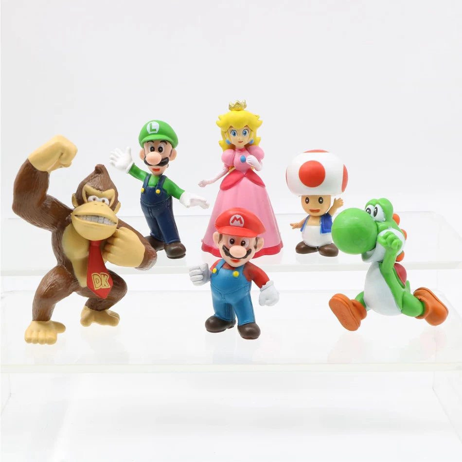 Action Figure Super Mario Bros 6pcs